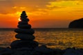 Zen sunset Royalty Free Stock Photo