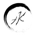 Zen Symbol Enso and Hieroglyph Infinity