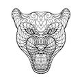 Zen tangle head of jaguar