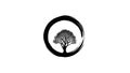 Zen Tree in Circle Logo Royalty Free Stock Photo