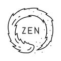 zen yoga relax line icon vector illustration