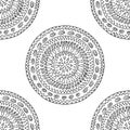 Zenart vector. Boho seamless pattern background. Indian zen tangle, zen doodle. Vintage zentangle and zendoodle.