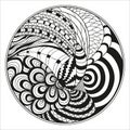 Zendala. Line art Royalty Free Stock Photo