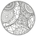 Zendala.Line art. Royalty Free Stock Photo