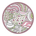 Zendala. Line art Royalty Free Stock Photo