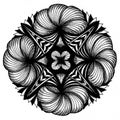 Zendala - mandala of zentangle Royalty Free Stock Photo