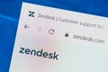 Zendesk.com Web Site. Selective focus. Royalty Free Stock Photo