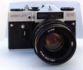 Zenit EM Reflex Camera - Moscow 1980 Royalty Free Stock Photo