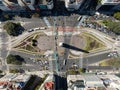 Zenith photo of the Obelisk of Buenos Aires Royalty Free Stock Photo