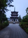 Zenk?ji Temple Pagota Grey Sky