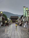 Zenk?ji TempleRaining Japanese Shrine Front Street