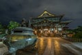 Zenko-ji Temple complex late night view. Hondo Main Hall in Nagano City, Japan Royalty Free Stock Photo