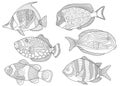 Zentangle fishes Royalty Free Stock Photo