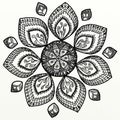 Zentangle flower