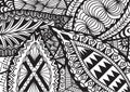 Zentangle leaves