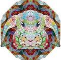 Zentangle rabbit head with mandala. Hand drawn decorative vector illustration for coloring