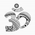 Zentangle style Aum symbol