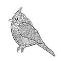 Zentangle stylized bird Royalty Free Stock Photo