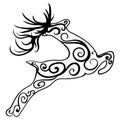 Zentangle stylized deer. Ethnic patterned vector Royalty Free Stock Photo