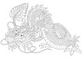 Zentangle stylized dragon