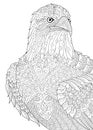 Zentangle stylized eagle Royalty Free Stock Photo