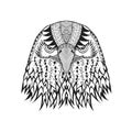 Zentangle stylized eagle head. Sketch for tattoo or t-shirt. Royalty Free Stock Photo