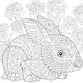 Zentangle stylized easter bunny Royalty Free Stock Photo