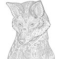 Zentangle stylized fox