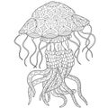Zentangle stylized jellyfish