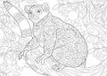 Zentangle stylized lemur