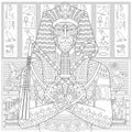 Zentangle stylized pharaoh Royalty Free Stock Photo
