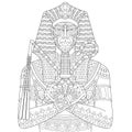 Zentangle stylized pharaoh Royalty Free Stock Photo