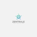 Zentrale logo design with arrow like star Royalty Free Stock Photo