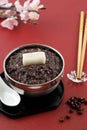 Zenzai, Japanese Sweet Red Bean Porridge with Rice Cake