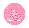 Zephyr character illustration. Cute sweety food icon