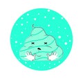 Zephyr character illustration. Cute sweety food icon