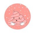 Zephyr character illustration. Cute sweety food icon