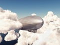 Zeppelin between the clouds