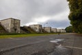 The Zeppelin Field near the city of Nuremberg. Former parade ground of German nazi party in the third reich. Warning ruins of