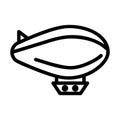 Zeppelin icon or logo in outline