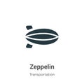 Zeppelin vector icon on white background. Flat vector zeppelin icon symbol sign from modern transportation collection for mobile