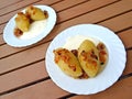 Zeppelins - a traditional Lithuanian dish. Food Royalty Free Stock Photo