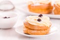 Zeppole with pastry cream. Royalty Free Stock Photo