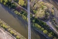 Zeran footbridge in Warsaw Royalty Free Stock Photo