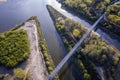 Zeran footbridge in Warsaw Royalty Free Stock Photo