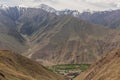 Zeravshan river valley in northern Tajikist Royalty Free Stock Photo