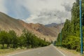Zeravshan river valley in northern Tajikist Royalty Free Stock Photo