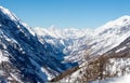 Zermatt city Mattertals sunset view winter snow landscape Swiss Alps panorama