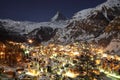 Zermatt and Matterhorn at Dusk Royalty Free Stock Photo