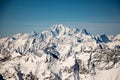 Zermatt mont blanc perfect sky view snowy mountains winter Royalty Free Stock Photo